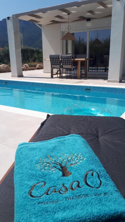Casa O' - Moderne Villa Mit Grosser Terrasse Und Privatem Swimmingpool สกาลา โปเตมิอัส ภายนอก รูปภาพ